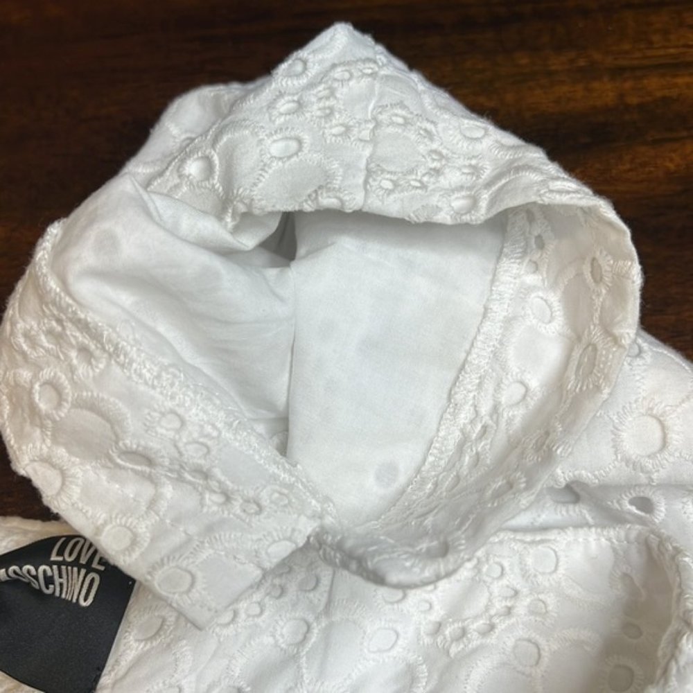 Love MOSCHINO | NWT Eyelet Dainty White Pants - Picture 5 of 8